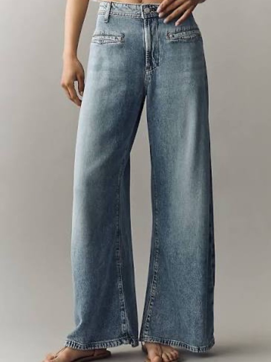 Pilcro Denim - Anthropologie Pilcro Mid Rise Wide Leg Jeans